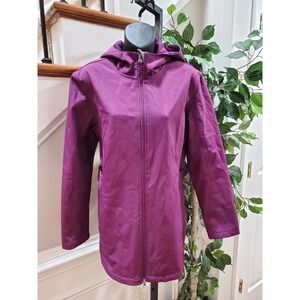 Free Tech Women's Purple Polyester Long Sleeve Full Zip Front Casual Jacket L